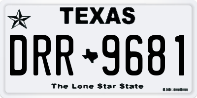 TX license plate DRR9681
