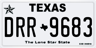 TX license plate DRR9683