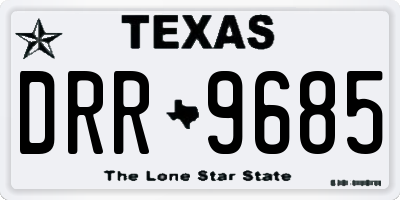 TX license plate DRR9685