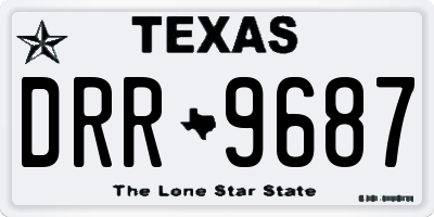 TX license plate DRR9687