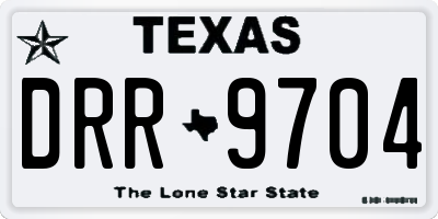 TX license plate DRR9704