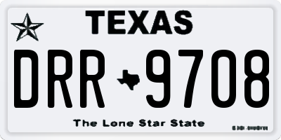 TX license plate DRR9708