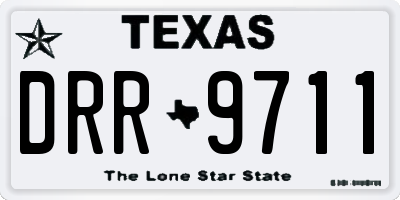 TX license plate DRR9711