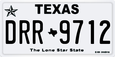 TX license plate DRR9712