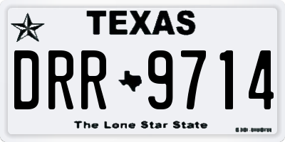 TX license plate DRR9714