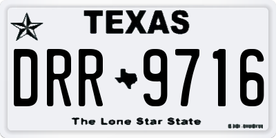 TX license plate DRR9716