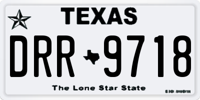 TX license plate DRR9718