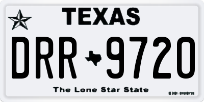 TX license plate DRR9720