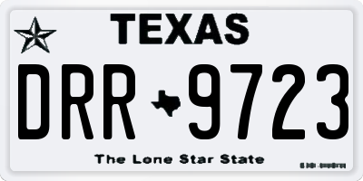 TX license plate DRR9723