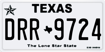 TX license plate DRR9724