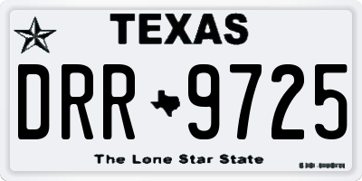 TX license plate DRR9725