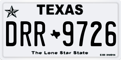 TX license plate DRR9726