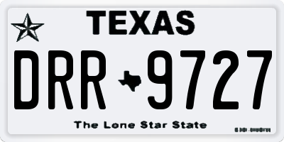 TX license plate DRR9727