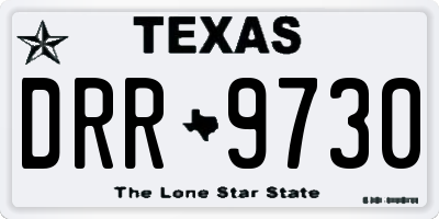 TX license plate DRR9730