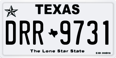TX license plate DRR9731