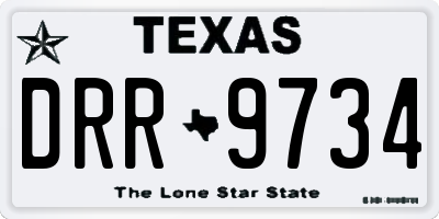 TX license plate DRR9734