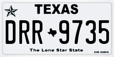 TX license plate DRR9735