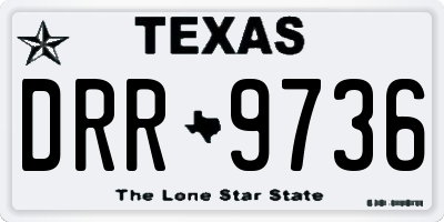 TX license plate DRR9736