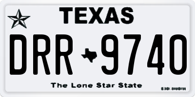 TX license plate DRR9740
