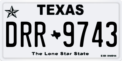 TX license plate DRR9743