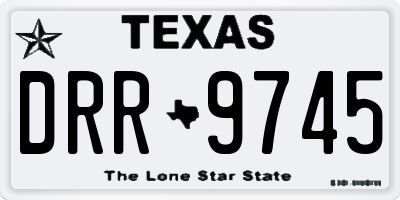 TX license plate DRR9745