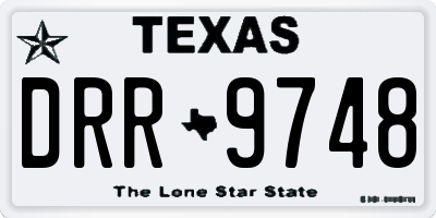 TX license plate DRR9748