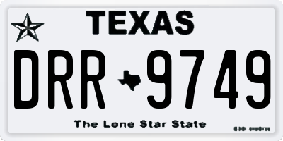 TX license plate DRR9749