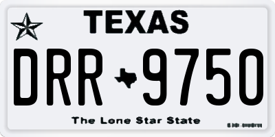TX license plate DRR9750