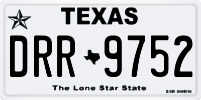 TX license plate DRR9752