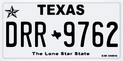 TX license plate DRR9762