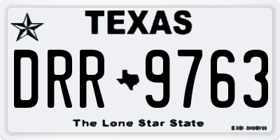 TX license plate DRR9763