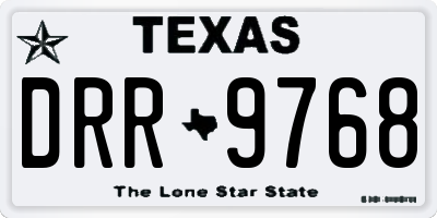 TX license plate DRR9768
