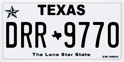 TX license plate DRR9770