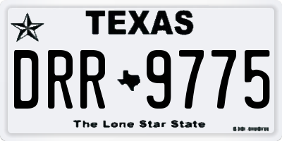 TX license plate DRR9775