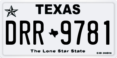 TX license plate DRR9781