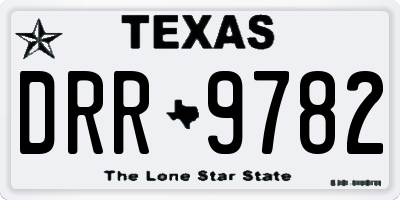 TX license plate DRR9782