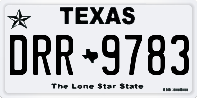 TX license plate DRR9783