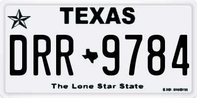 TX license plate DRR9784
