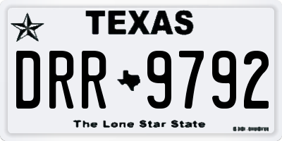 TX license plate DRR9792