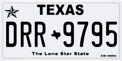 TX license plate DRR9795
