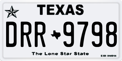 TX license plate DRR9798