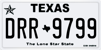 TX license plate DRR9799