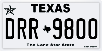 TX license plate DRR9800