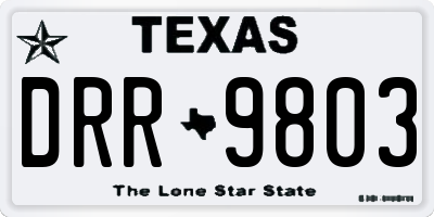 TX license plate DRR9803