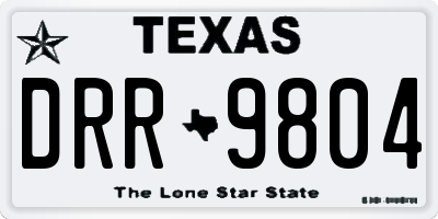 TX license plate DRR9804