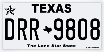 TX license plate DRR9808