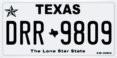TX license plate DRR9809