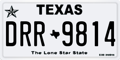 TX license plate DRR9814