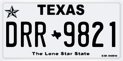 TX license plate DRR9821