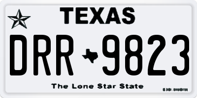 TX license plate DRR9823